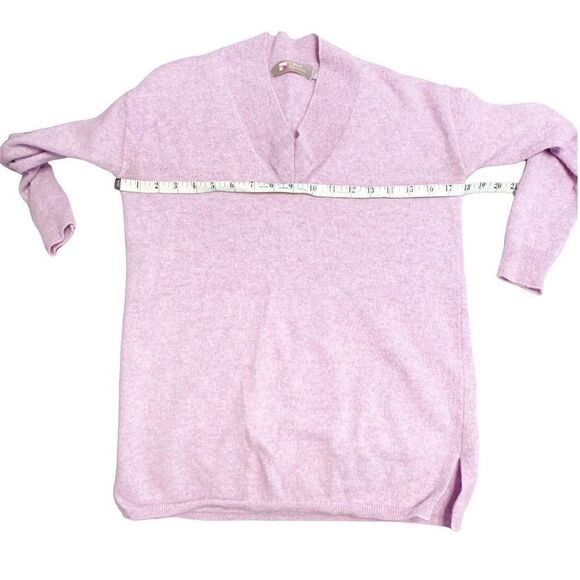 Tina Stephens Lavender Purple 100% Cashmere V-Neck Sweater Women’s Size X-Small - Picture 6 of 8